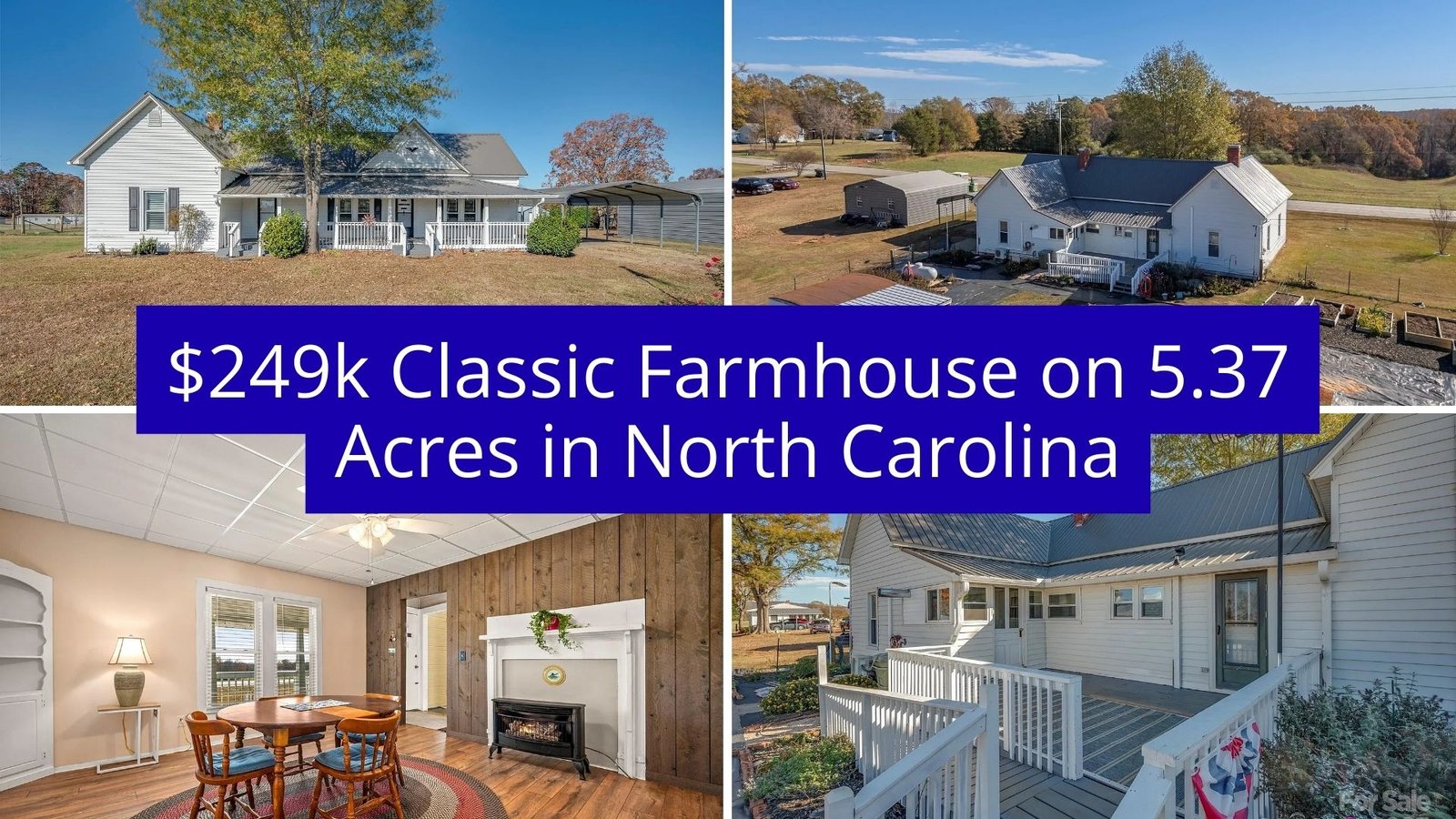 $249 dirt-cheap famrhouse in north carolina on 5 acres