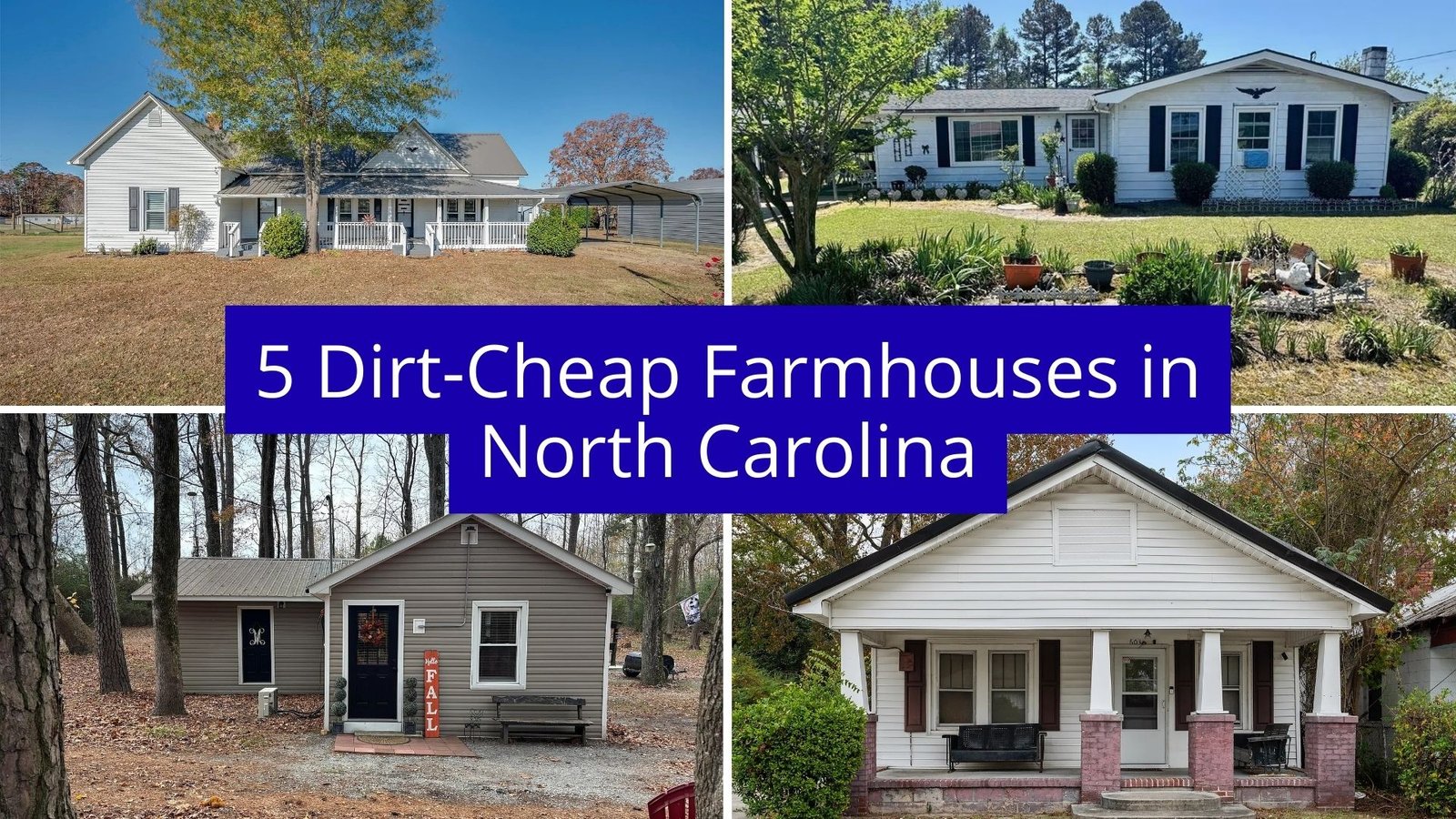 Affordable country homes under $250k in North Carolina