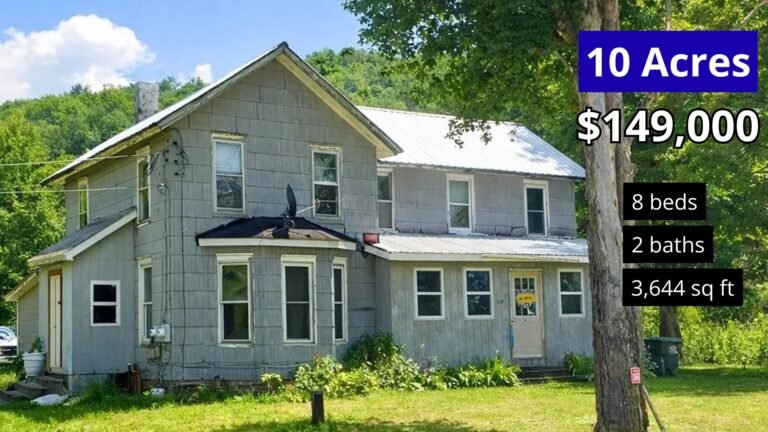 Dirt-cheap farmhouse in New York on 10 acres