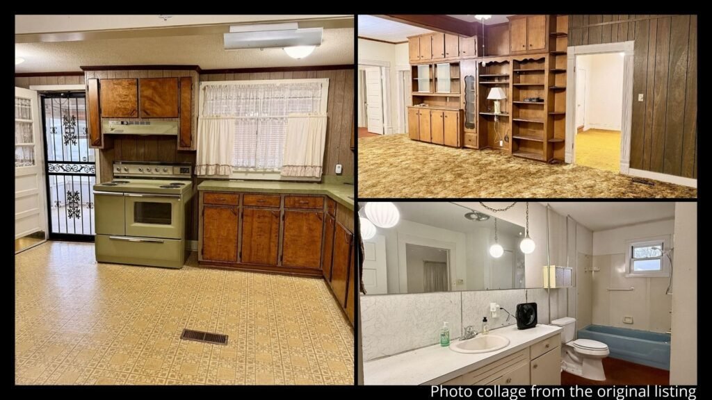 interior of historic Tennessee farmhouse with large rooms