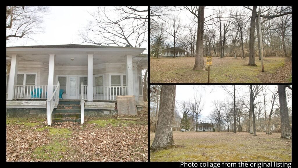 historic farmhouse with land in Jackson Tennessee countryside