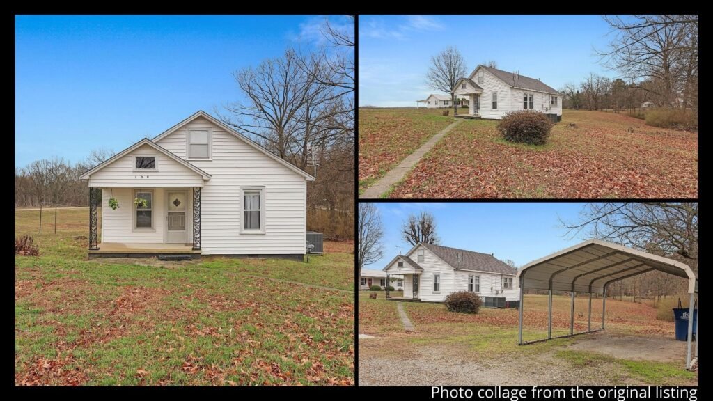 cheap farmhouse with land in Bradford Tennessee rural property