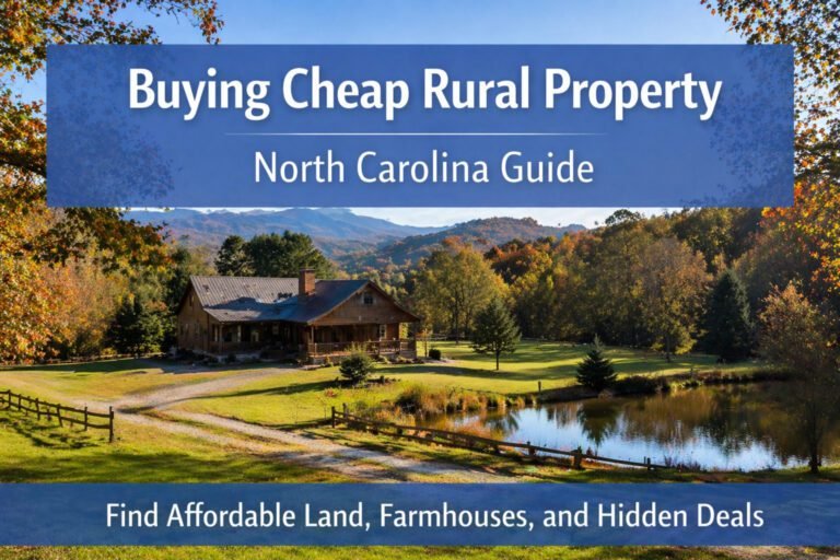 cheap rural farmhouse with land in North Carolina countryside