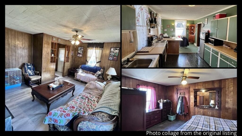 interior farmhouse Pennsylvania Philipsburg with large kitchen sunroom and functional layout