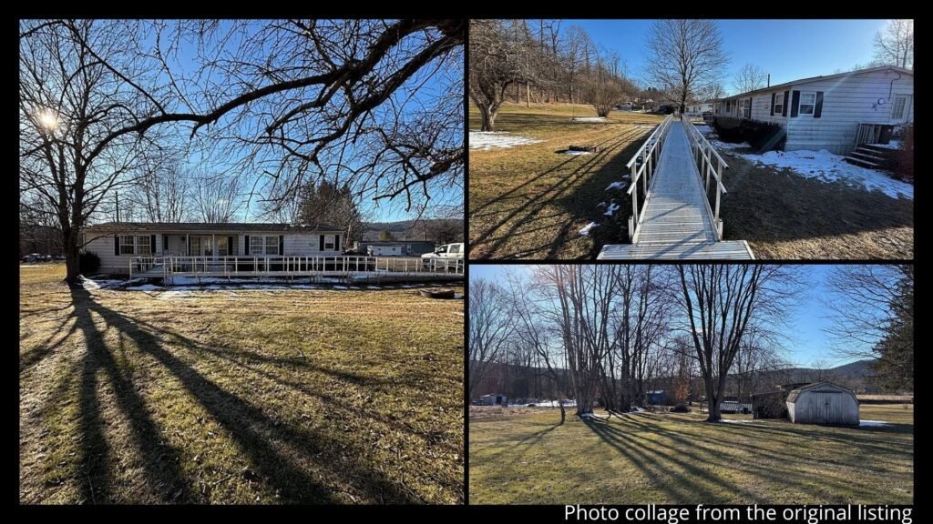 farmhouse land Pennsylvania with yard and open space in Lawrenceville rural setting