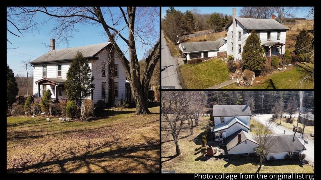 farmhouse land in Pennsylvania with open acreage detached garage and rural surroundings in Philipsburg