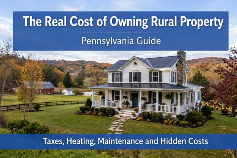 real cost of owning rural property in Pennsylvania with farmhouse and cost breakdown