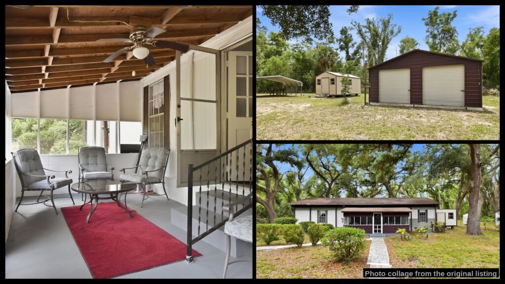 Exterior view of the land and compound in Perry, Florida.