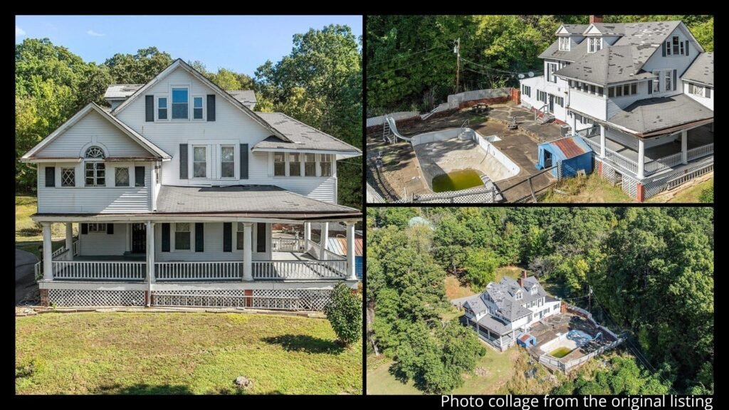 7 wooded acres with in-ground pool and oak shaded hilltop at Oakmoor historic estate in Earlington Kentucky