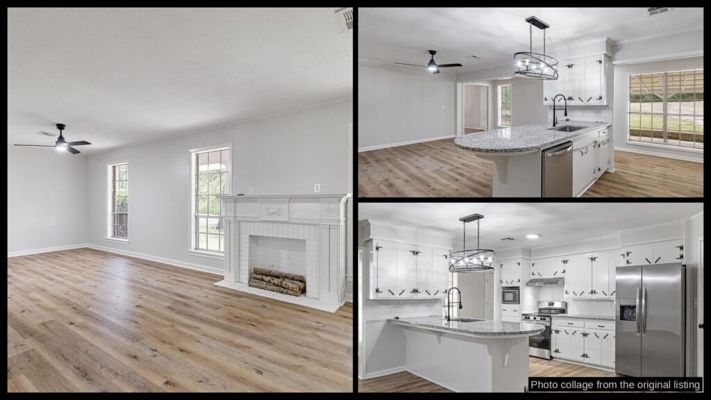 Interior photos of cheap farmhouse in Bastrop, LA — 2,720 sqft, 3 bed, 3 bath