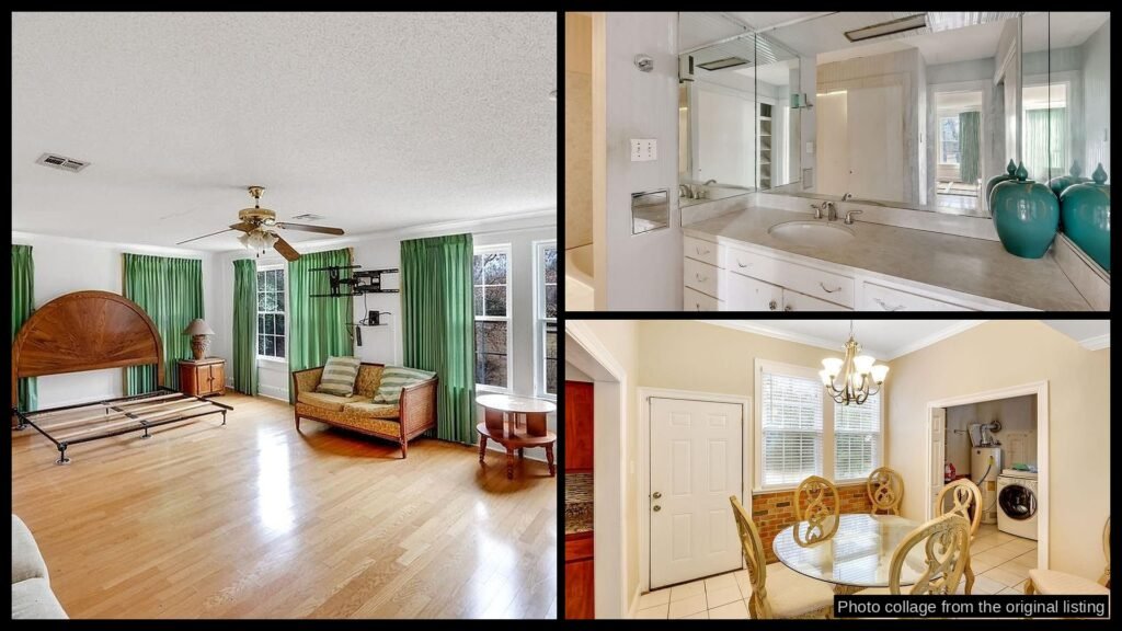 Interior photos of cheap farmhouse in Bogalusa, LA — 3,192 sqft, 5 bed, 3 bath