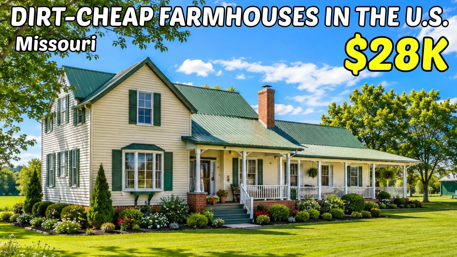 11 cheap farmhouses in Missouri with land — rural homes and acreage for sale priced from $249,900 down to $28,520