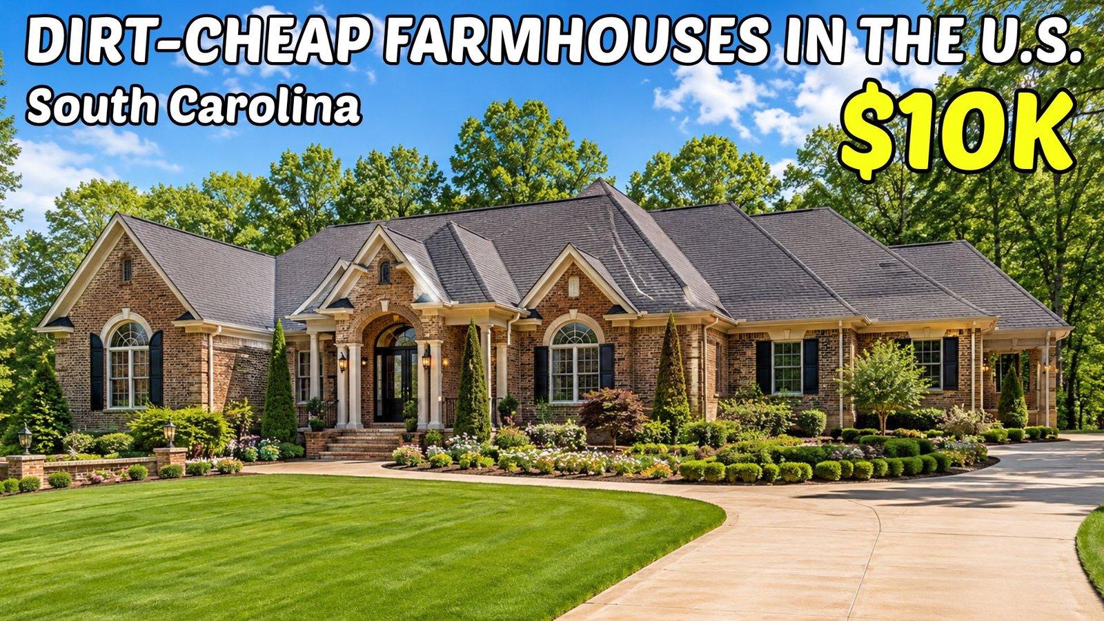 Cheap farmhouses in South Carolina with land — 10 rural properties from $255,000 down to a $10,000 lakefront auction