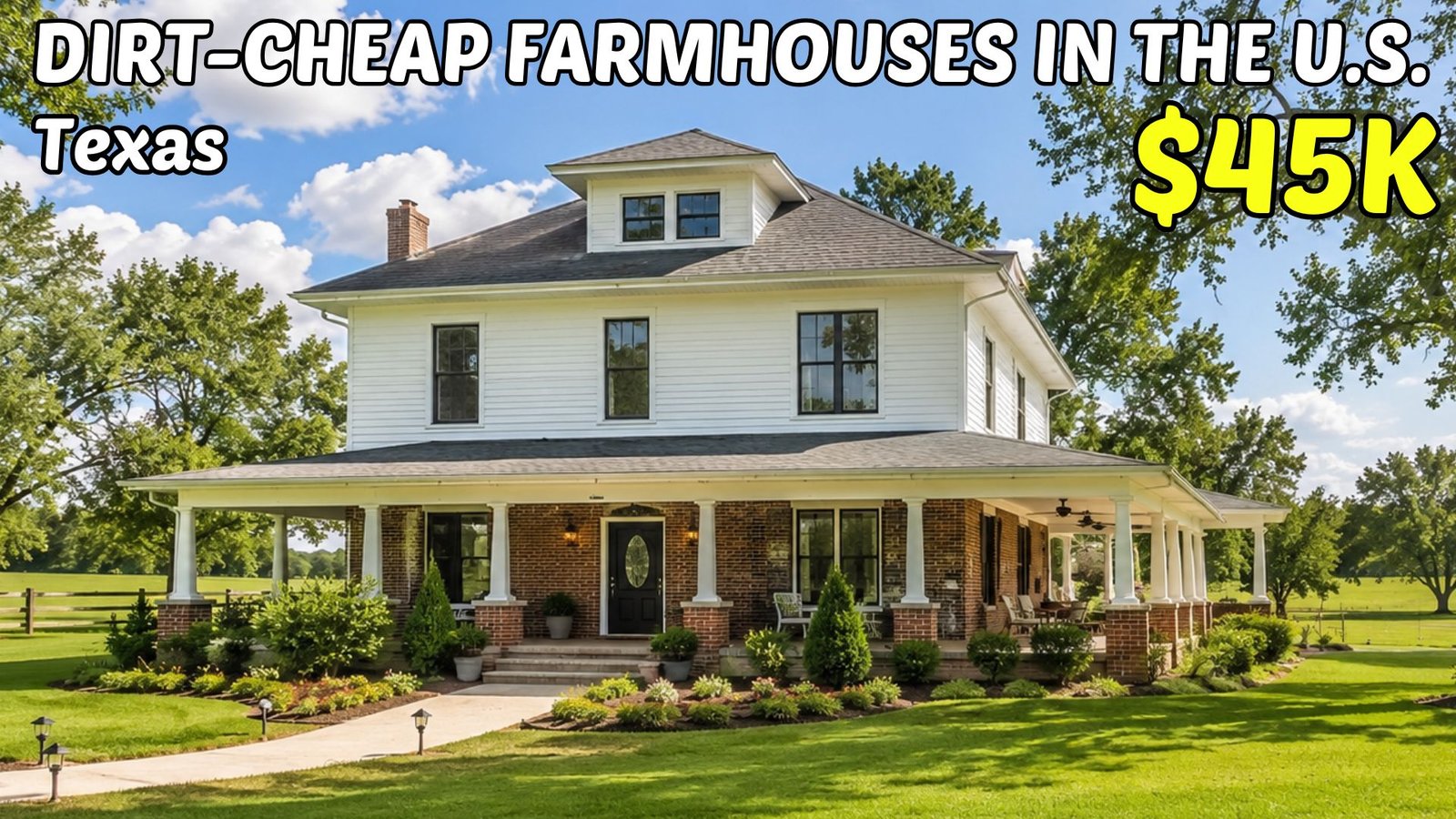 Cheap farmhouses in Texas with land — 11 rural properties from $285,000 to $45,000