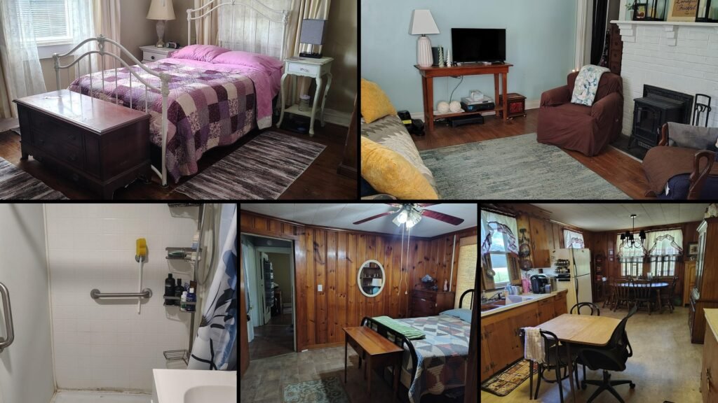 Interior of cheap farmhouse in Ware Shoals South Carolina — 2 bedrooms 1 bath, optional third bedroom, appliances included