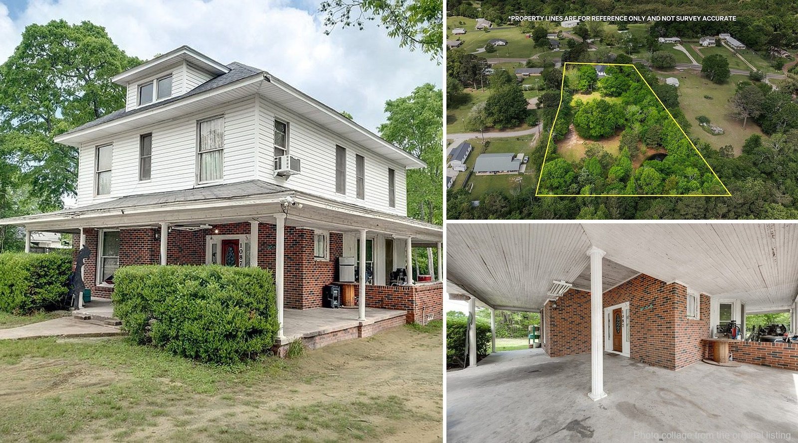 Exterior of cheap farmhouse in Rusk Texas with land — 2.2 unrestricted acres