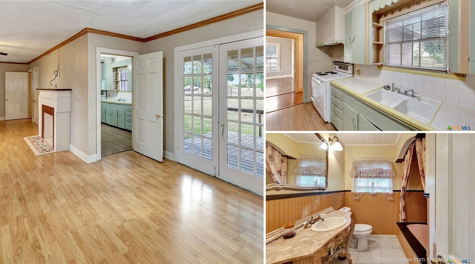 Interior of cheap farmhouse in Victoria Texas — 3 bedrooms, 1,545 sq ft