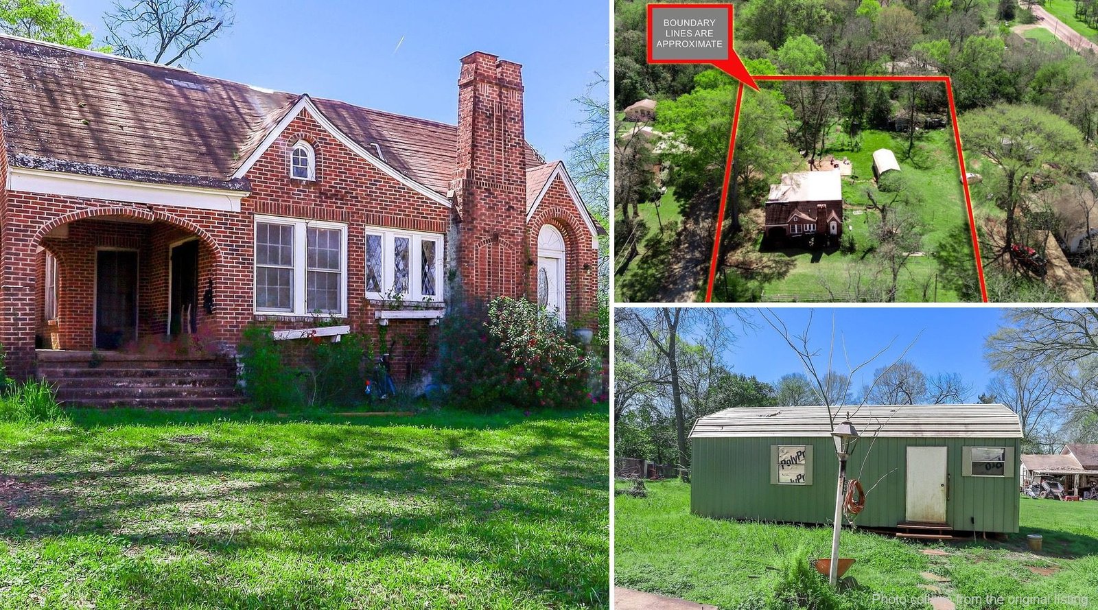 Exterior of cheap farmhouse in San Augustine Texas with land — 1.17 acre corner lot