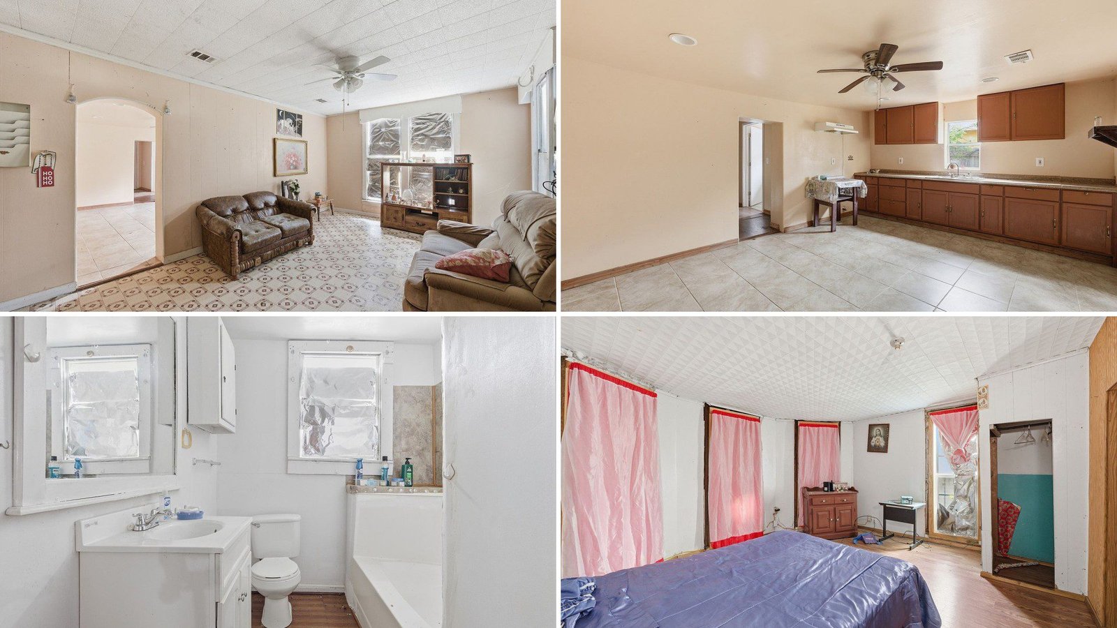 Interior of cheap farmhouse in Groesbeck Texas — BONUS 3 bedrooms, 1,476 sq ft