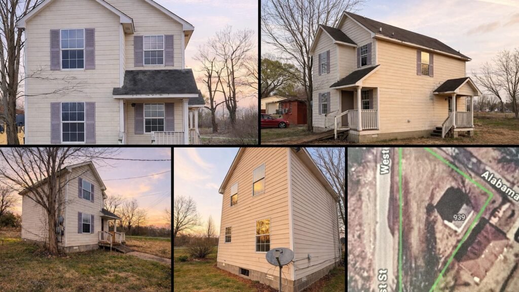 Exterior and land of cheap farmhouse in West Helena, Arkansas — 0.18 acres