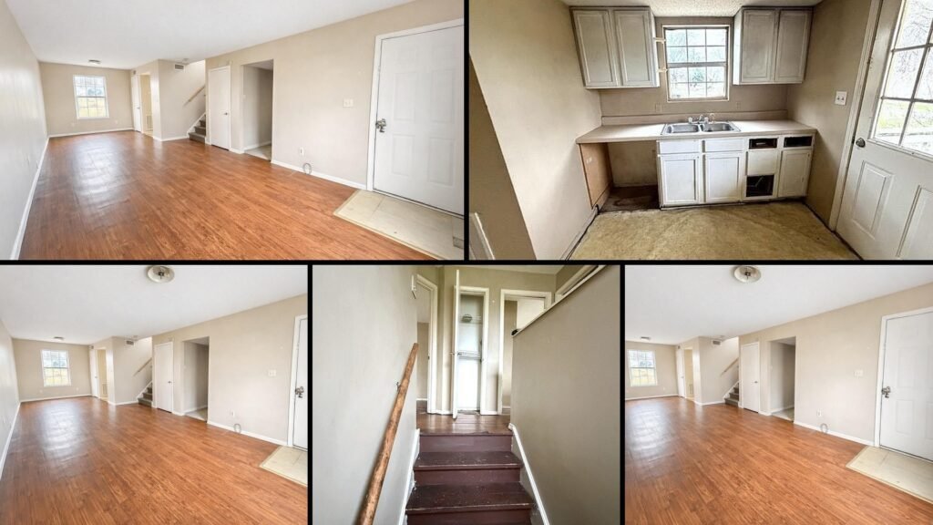 Interior of cheap farmhouse in West Helena, Arkansas — 3 bed, 1.5 bath, 1,136 sq ft