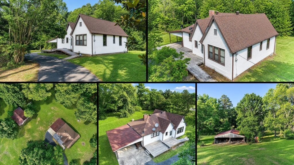 Exterior and land of cheap farmhouse in White Hall, Arkansas — 3.65 acres