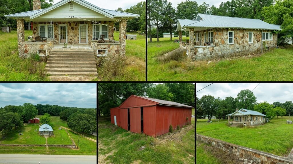 Exterior and land of cheap farmhouse in Smithville, Arkansas — 2.28 acres