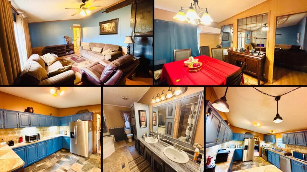 Interior of cheap farmhouse in Shirley, Arkansas — 3 bed, 2 bath, 1,716 sq ft