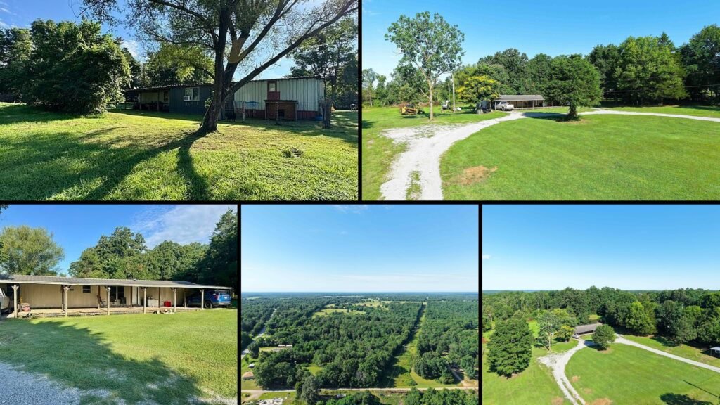 Exterior and land of cheap farmhouse in Pocahontas, Arkansas — 16.4 acres