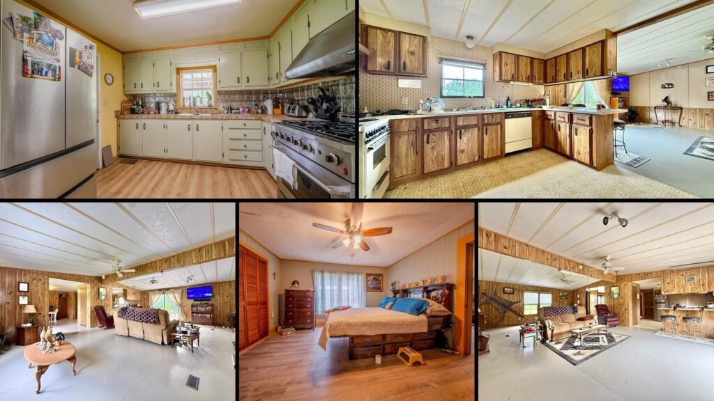 Interior of cheap farmhouse in Camden, Arkansas — 2 bed, 1.5 bath, 1,488 sq ft