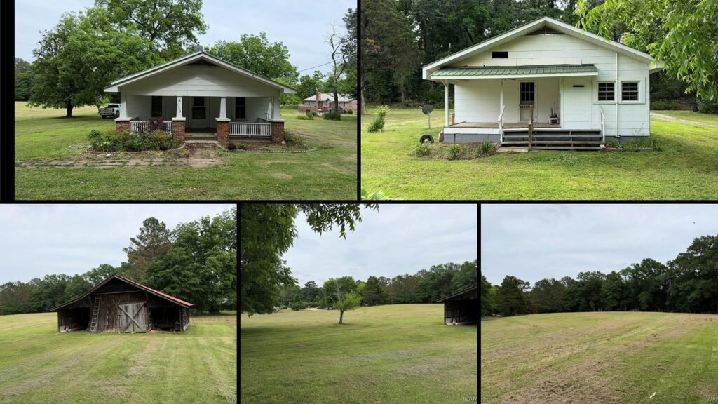 Cheap farmhouse in Alabama with land — 4.85 acres and a barn in Fayette