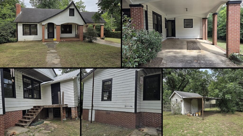 Cheap farmhouse in Alabama with land — 2-acre Louisville property with shed