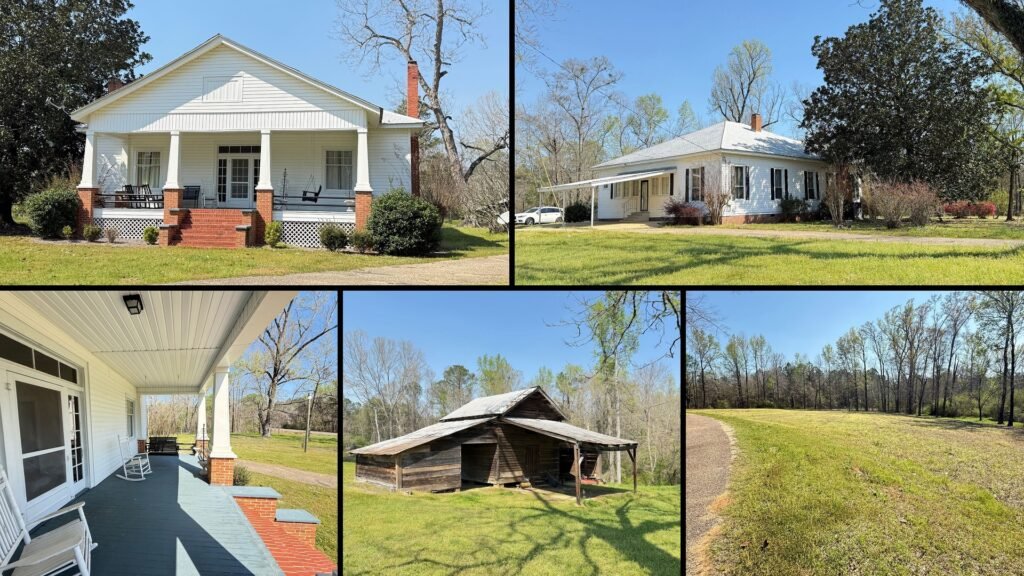 Cheap farmhouse in Alabama with land — 5-acre Pine Hill property with barn