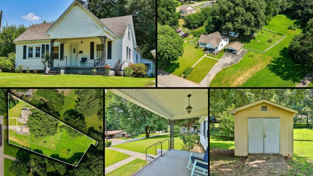 Exterior and land of a rural property for sale in Dyer Tennessee (1.45 acres) — 1.45 acres in Gibson County