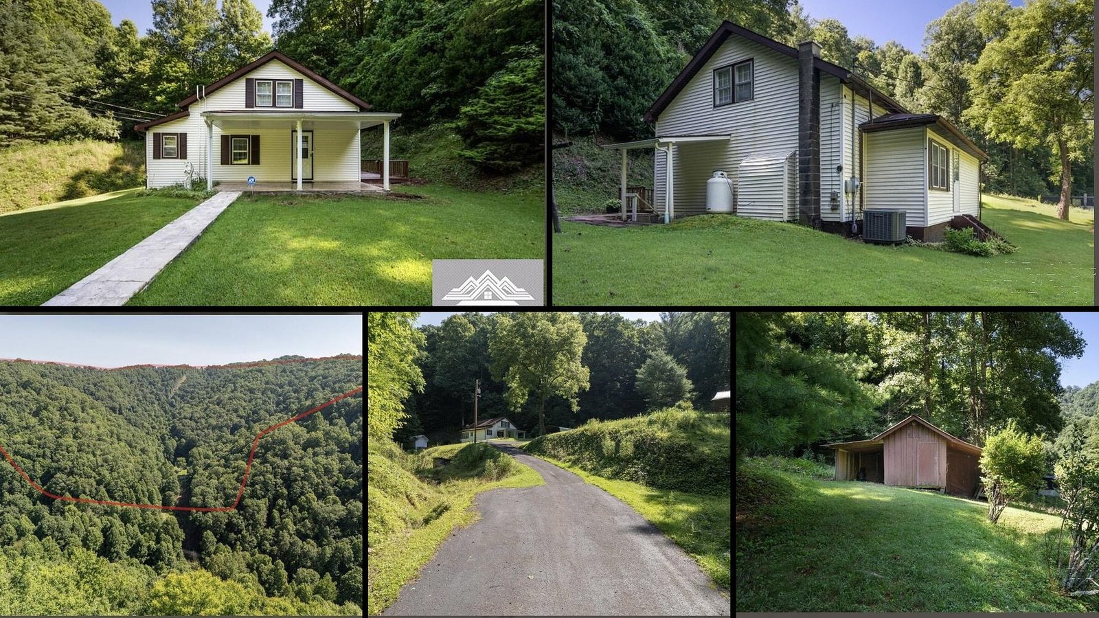 Exterior and land of a rural property for sale in Oakwood Virginia — 96 acres in Buchanan County