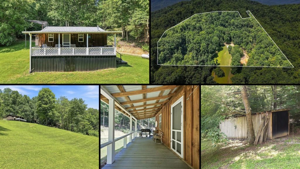 Exterior and land of a rural property for sale in Rogersville Tennessee — 11.46 acres in Hawkins County