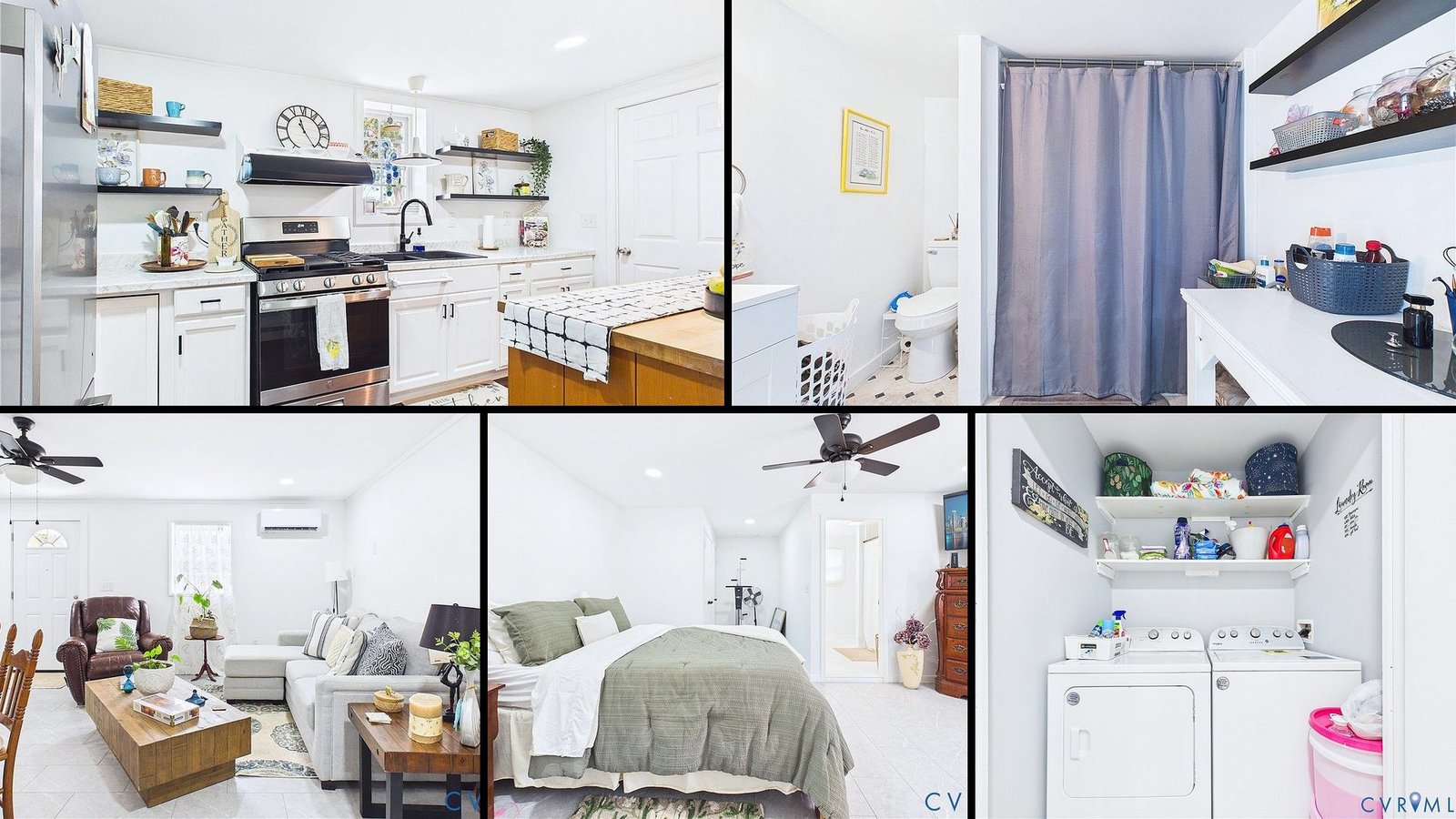 Interior of a rural home for sale in Drakes Branch Virginia — 2 bedrooms, 2 bathrooms, 948 sq ft