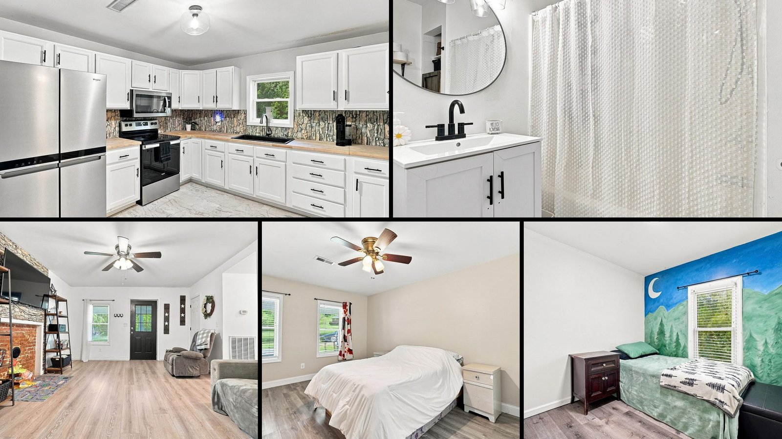 Interior of a rural home for sale in Duffield Virginia — 3 bedrooms, 2 bathrooms, 1,012 sq ft