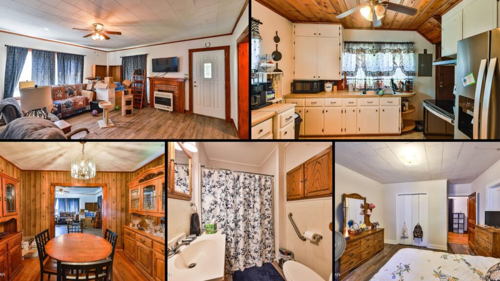 Interior of a rural home for sale in Dyer Tennessee (1.45 acres) — 2 bedrooms, 1 bathrooms, 1,600 sq ft