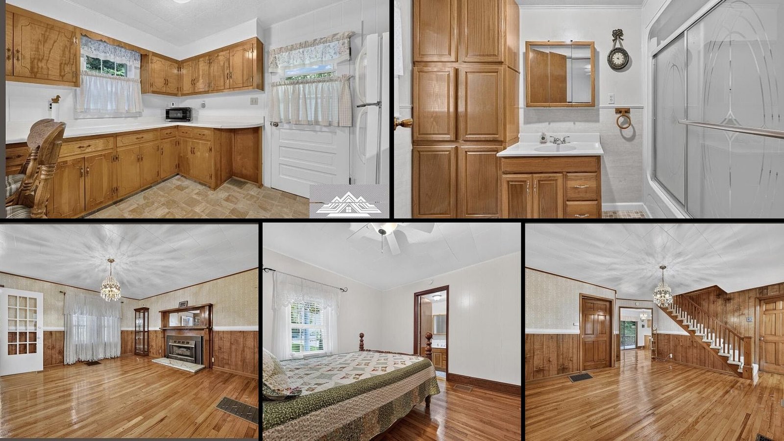 Interior of a rural home for sale in Oakwood Virginia — 3 bedrooms, 1.5 bathrooms, 1,233 sq ft