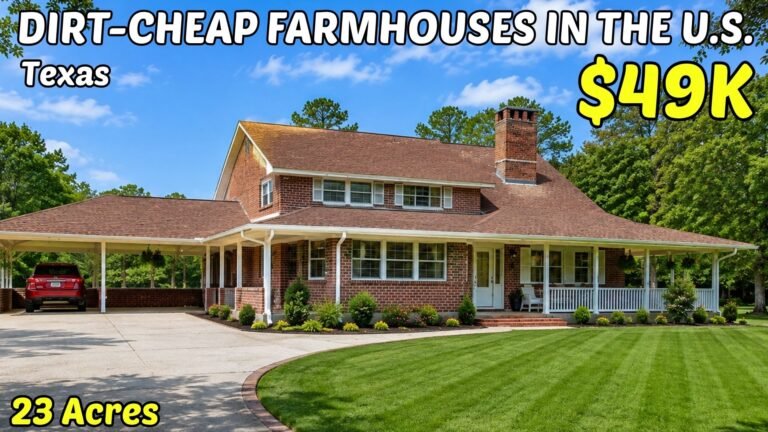 Cheap farmhouses with land in Texas — video thumbnail illustration for the East Texas homesteading guide