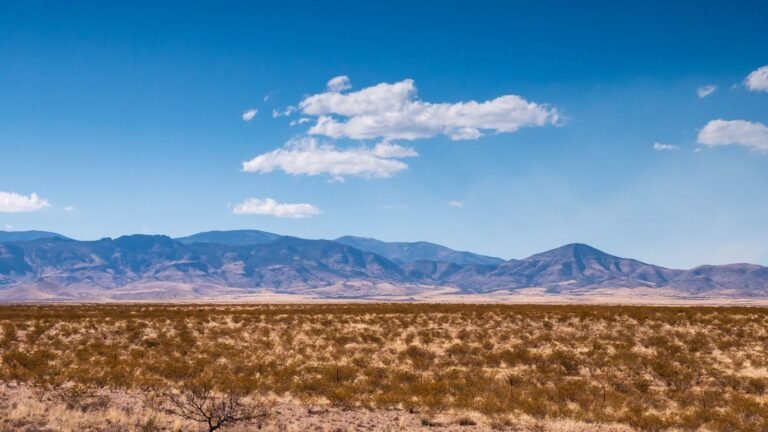 Wide arid rangeland at sunset in the western United States