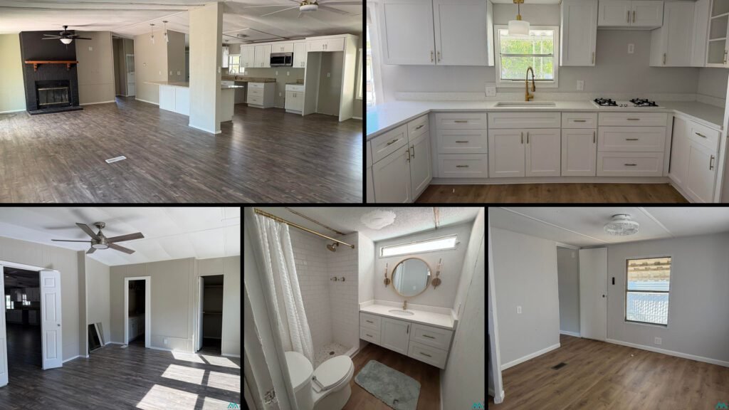 Interior collage of a cheap riverfront property with land for sale in Truth or Consequences, New Mexico — 1 acres at $275,000