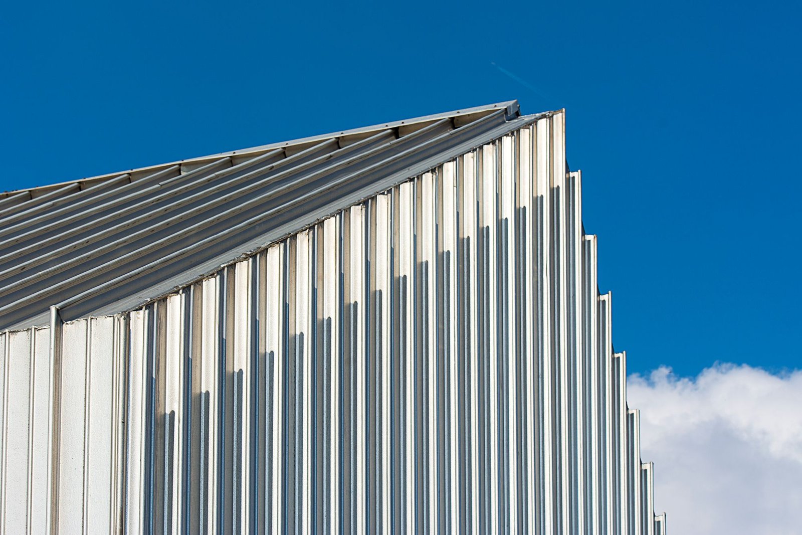 Ribbed metal roof and wall panels of the kind barndominium insurance underwriters ask about