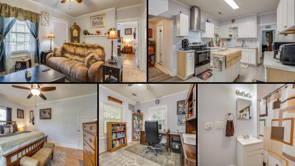 Interior collage of a cheap home for sale in Kingsport, Tennessee — 2.8 acres at $170,000