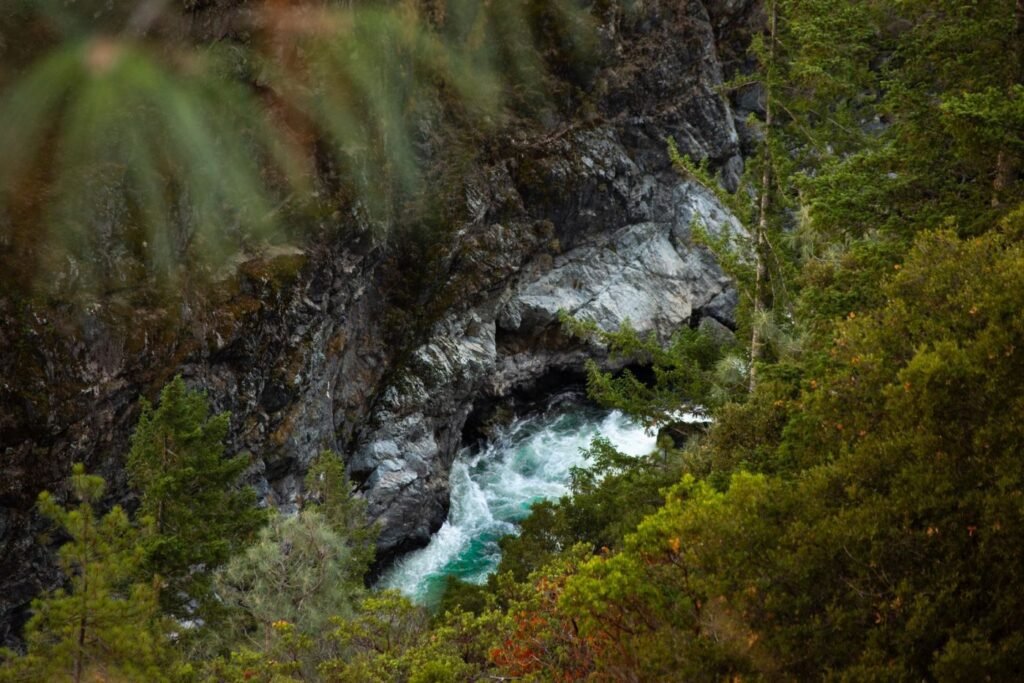 The Trinity River canyon near Big Bar, Trinity County, Northern California